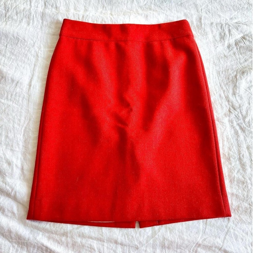 J. Crew Orange Wool Skirt Sz 6